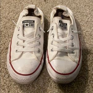 Converse white slip on - good condition